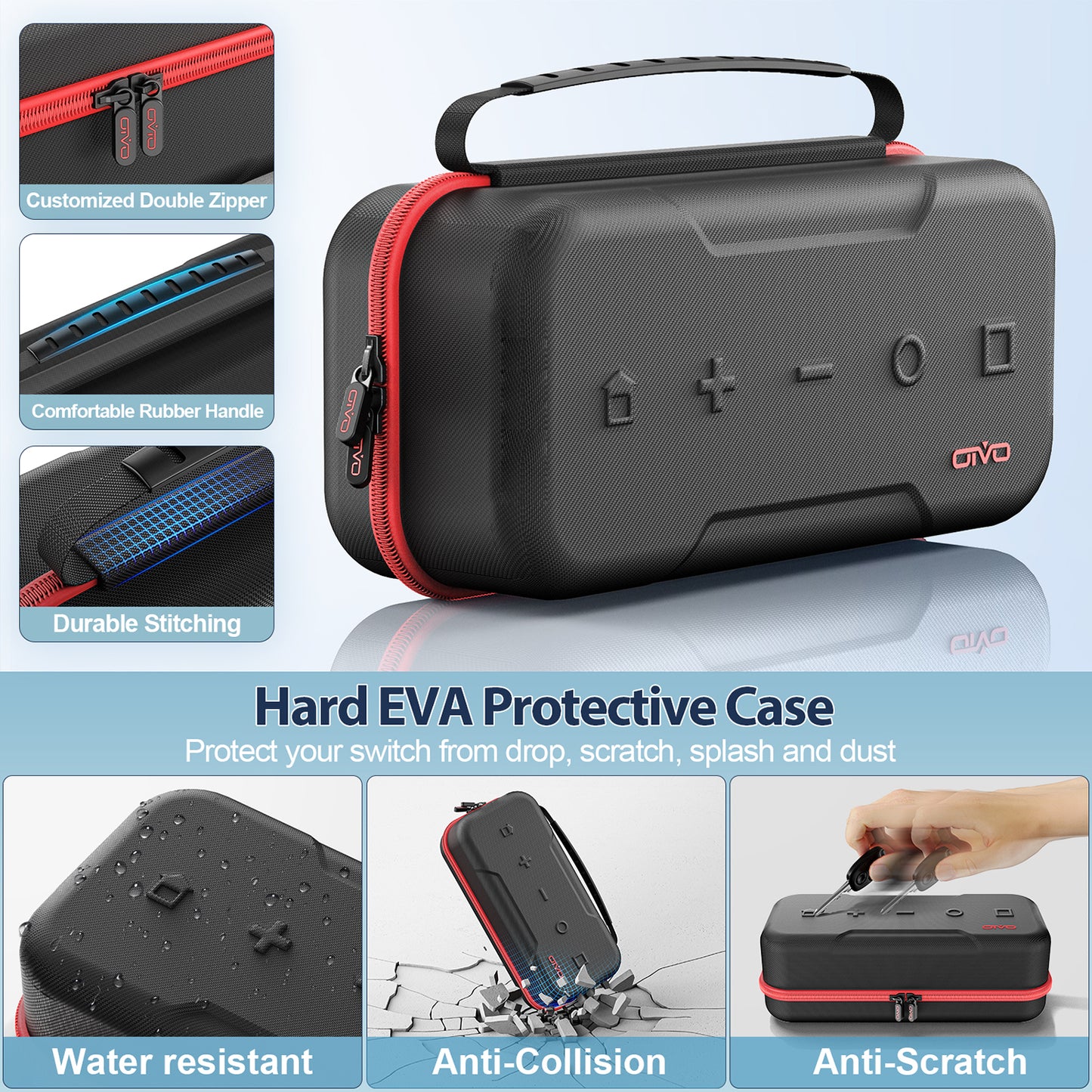 Switch OLED Carrying Case Compatible with Nintendo Switch/OLED Model