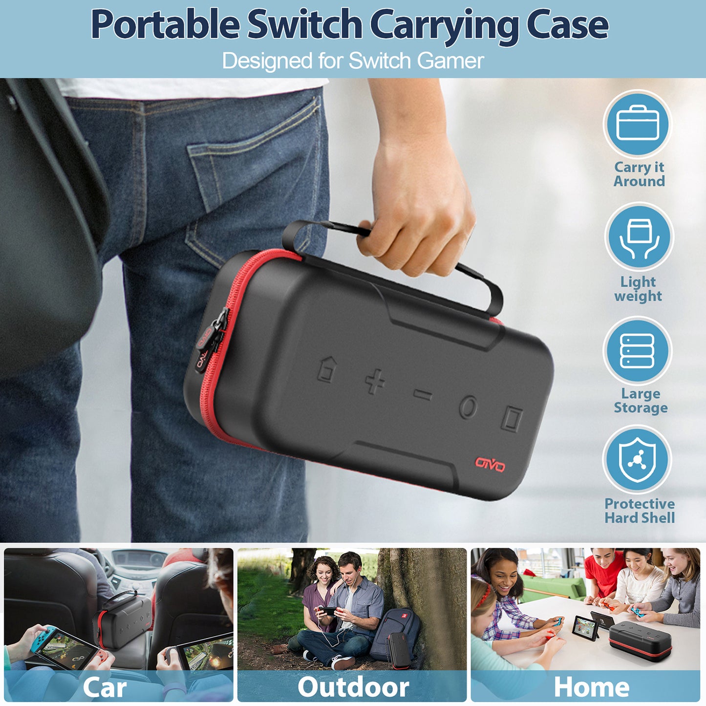 Switch OLED Carrying Case Compatible with Nintendo Switch/OLED Model