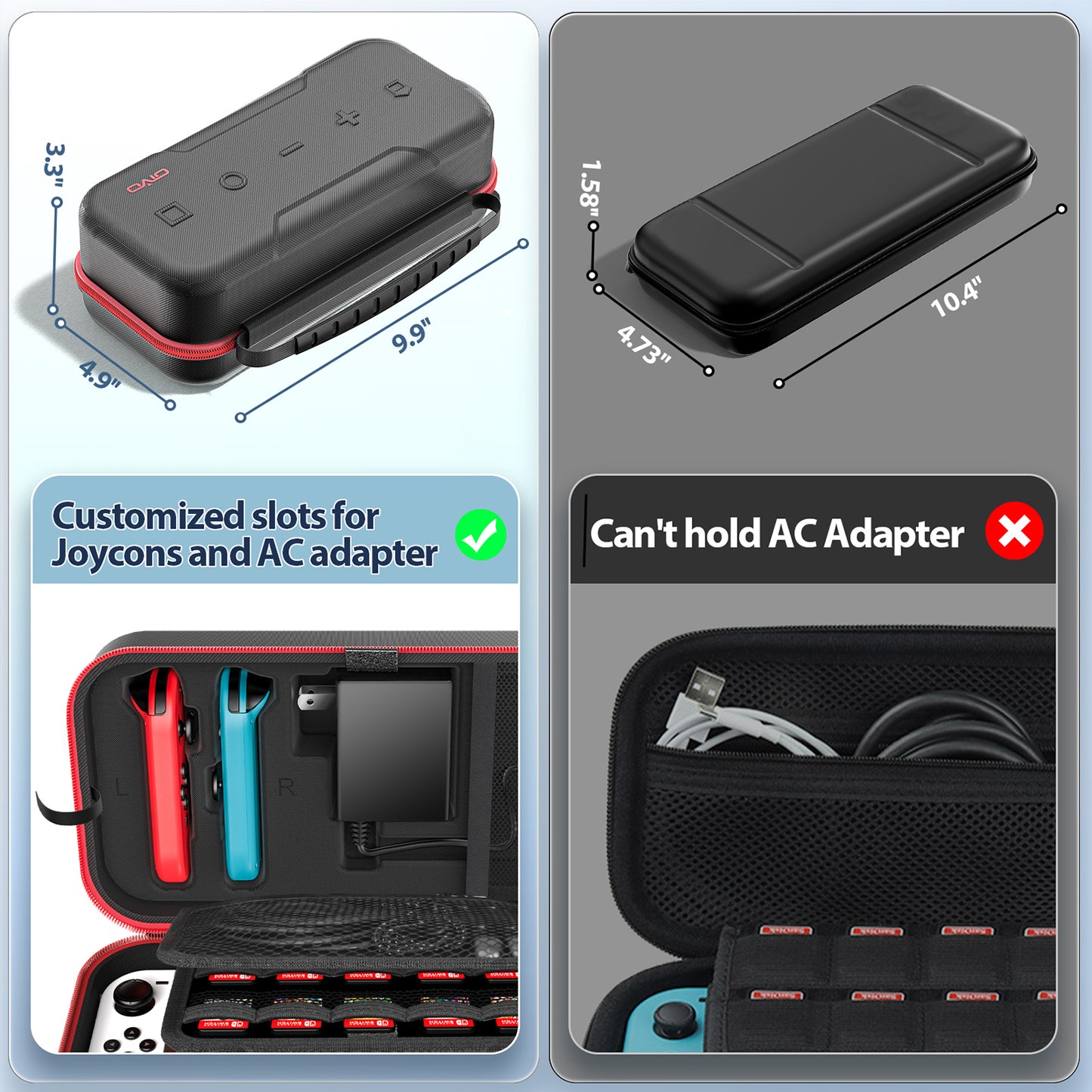 Switch OLED Carrying Case Compatible with Nintendo Switch/OLED Model