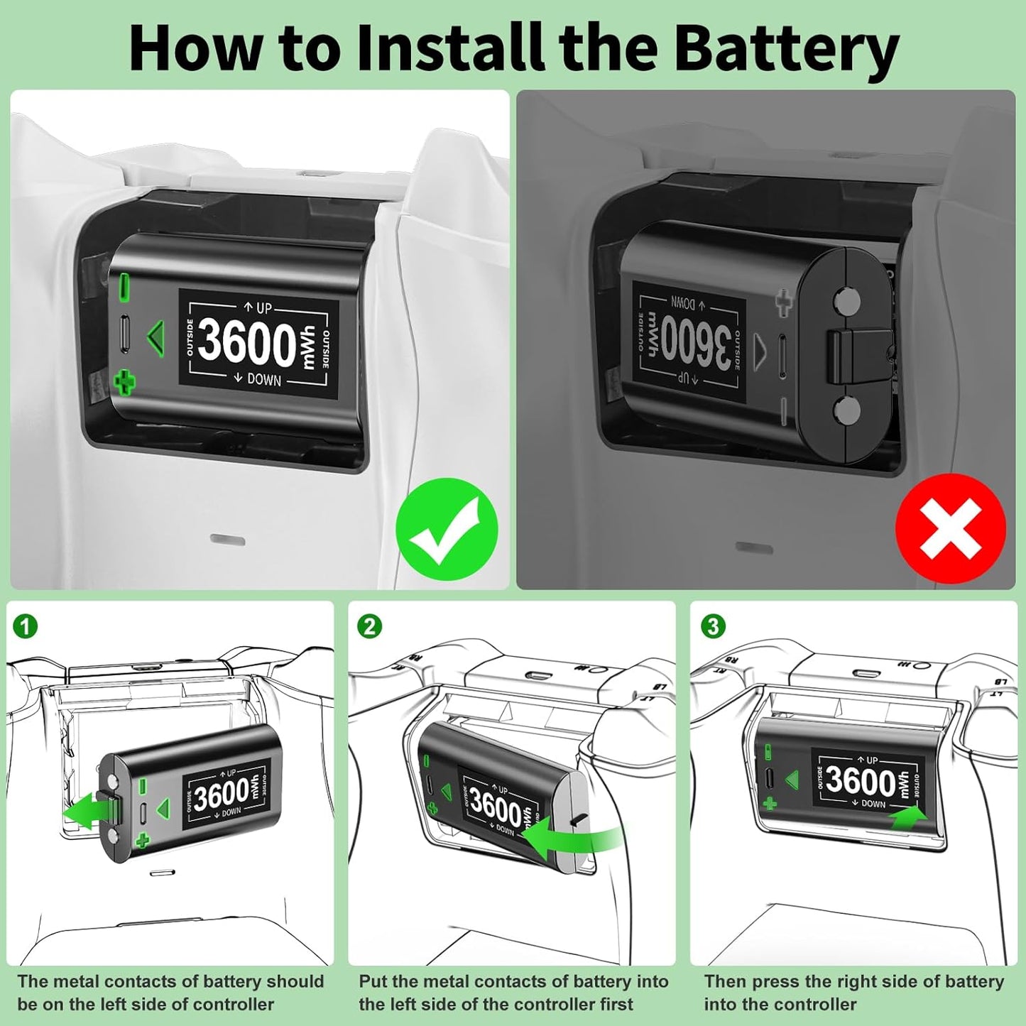 Rechargeable Battery for Xbox One/Xbox Series X|S