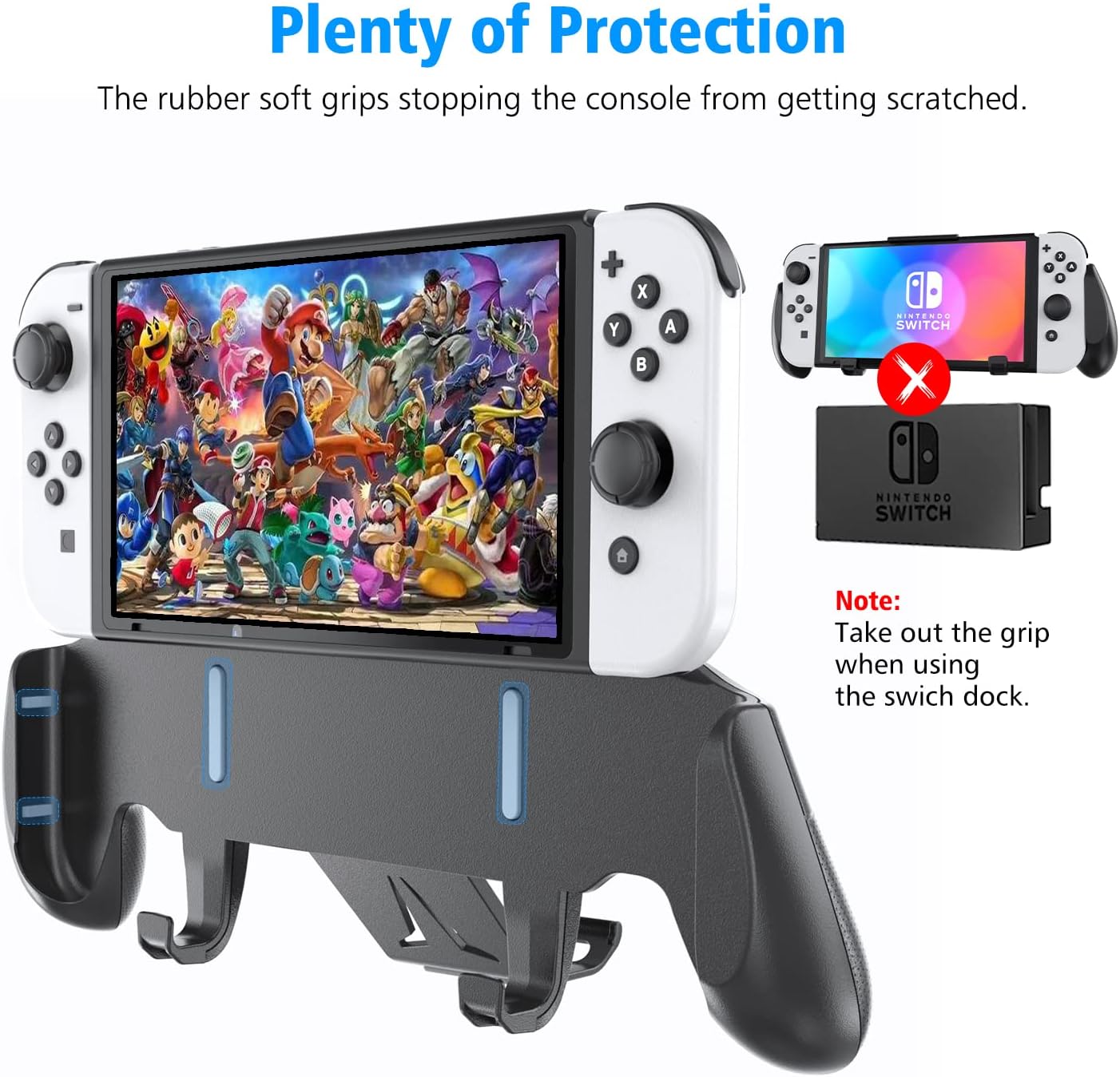 Switch Grip with Upgraded Adjustable Stand for Switch & OLED | OIVO