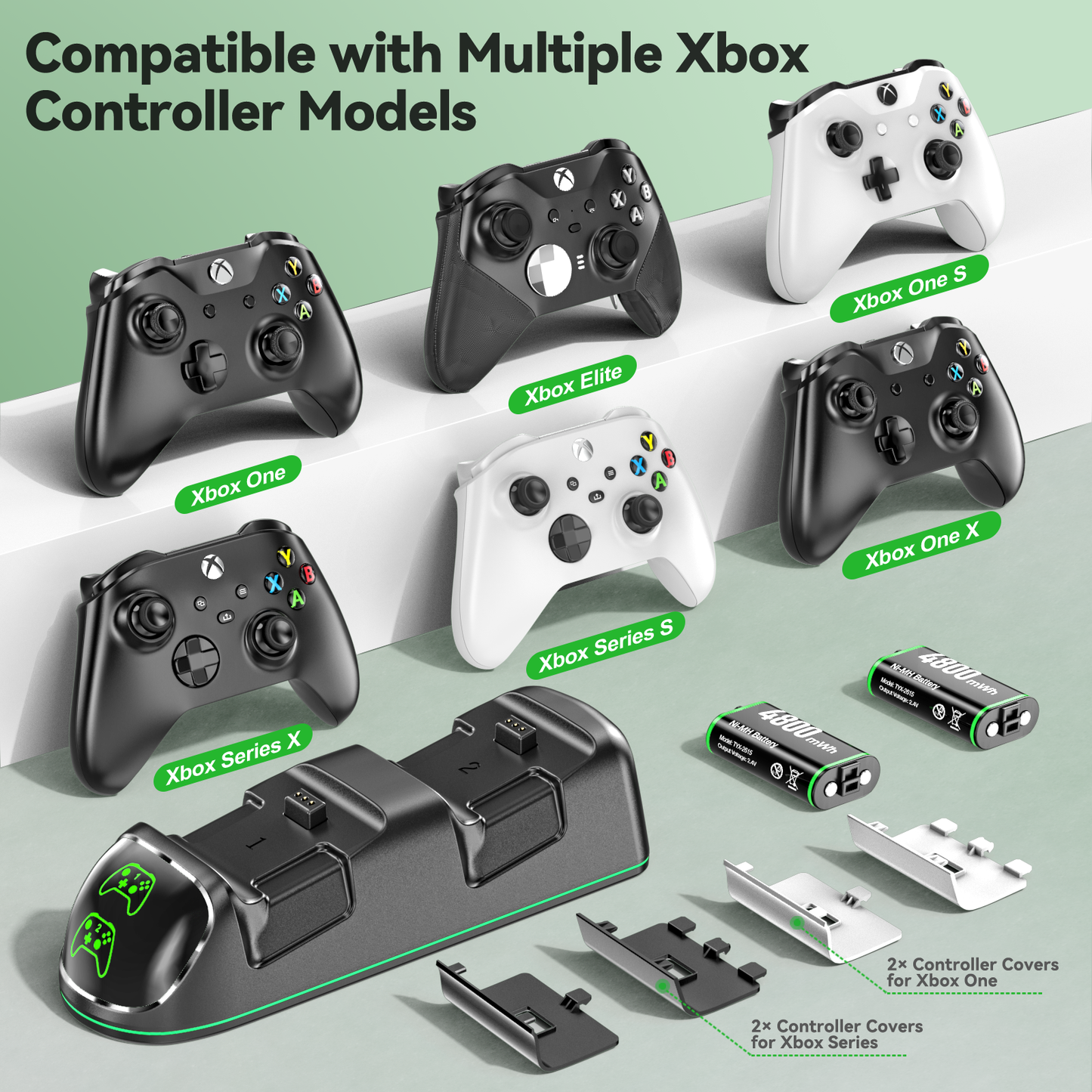 Controller Charger Station Compatible with Xbox Series/One-X/S/Elite