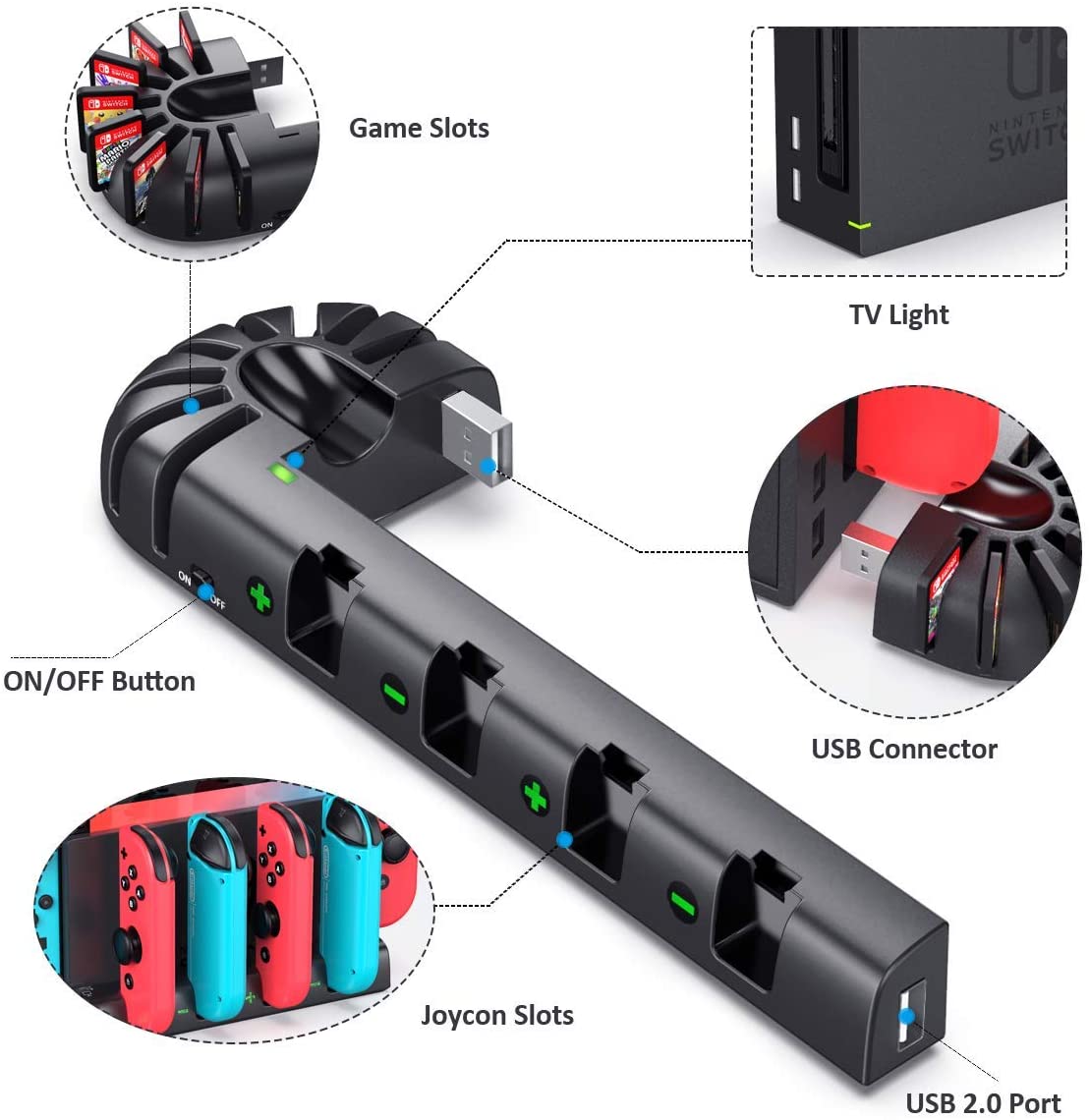 KDD Switch Controller Charger Dock Station