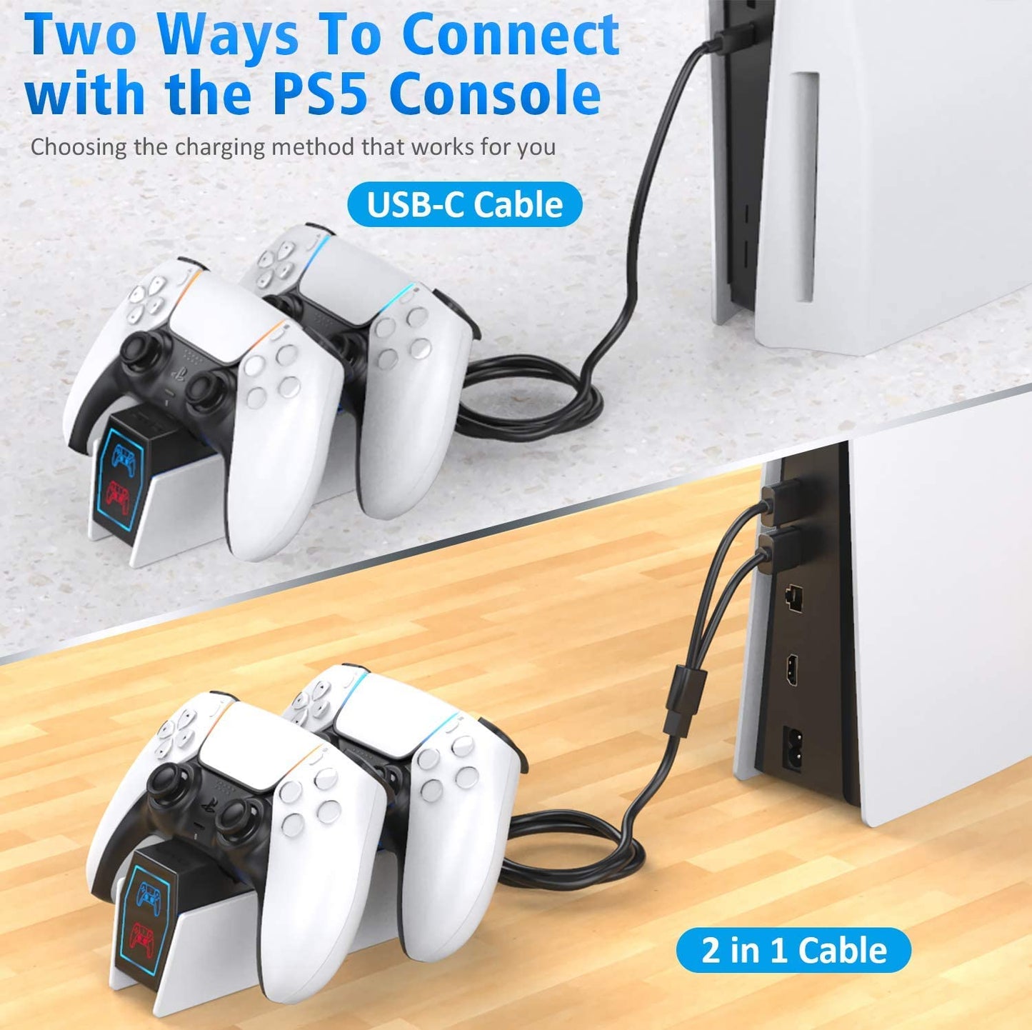 OIVO PS5 Controller Charger Docking Station