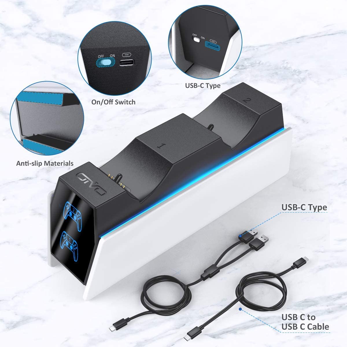 OIVO PS5 Controller Charger Docking Station