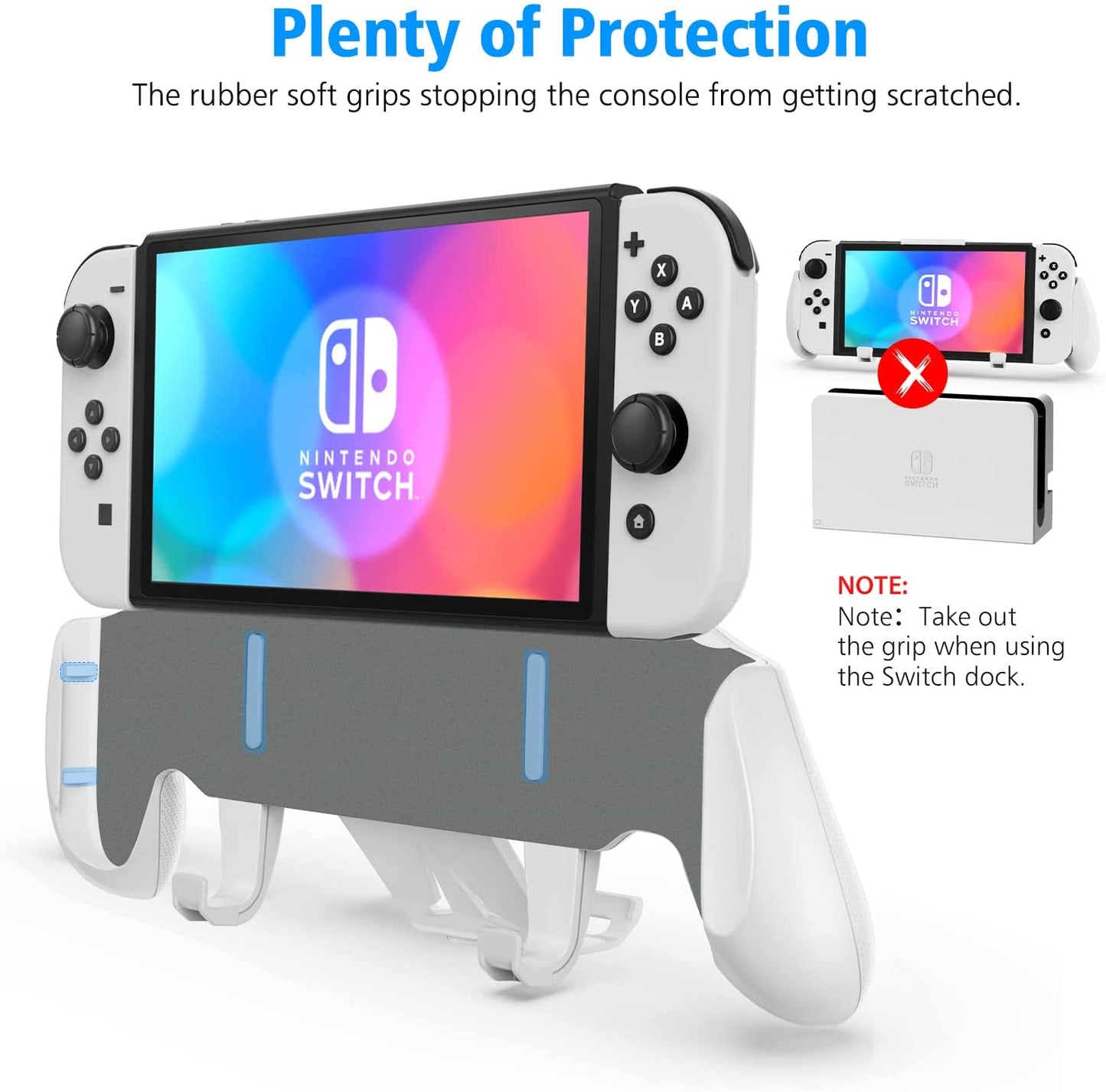 Switch OLED/Switch Grip with Upgraded Adjustable Stand  | OIVO