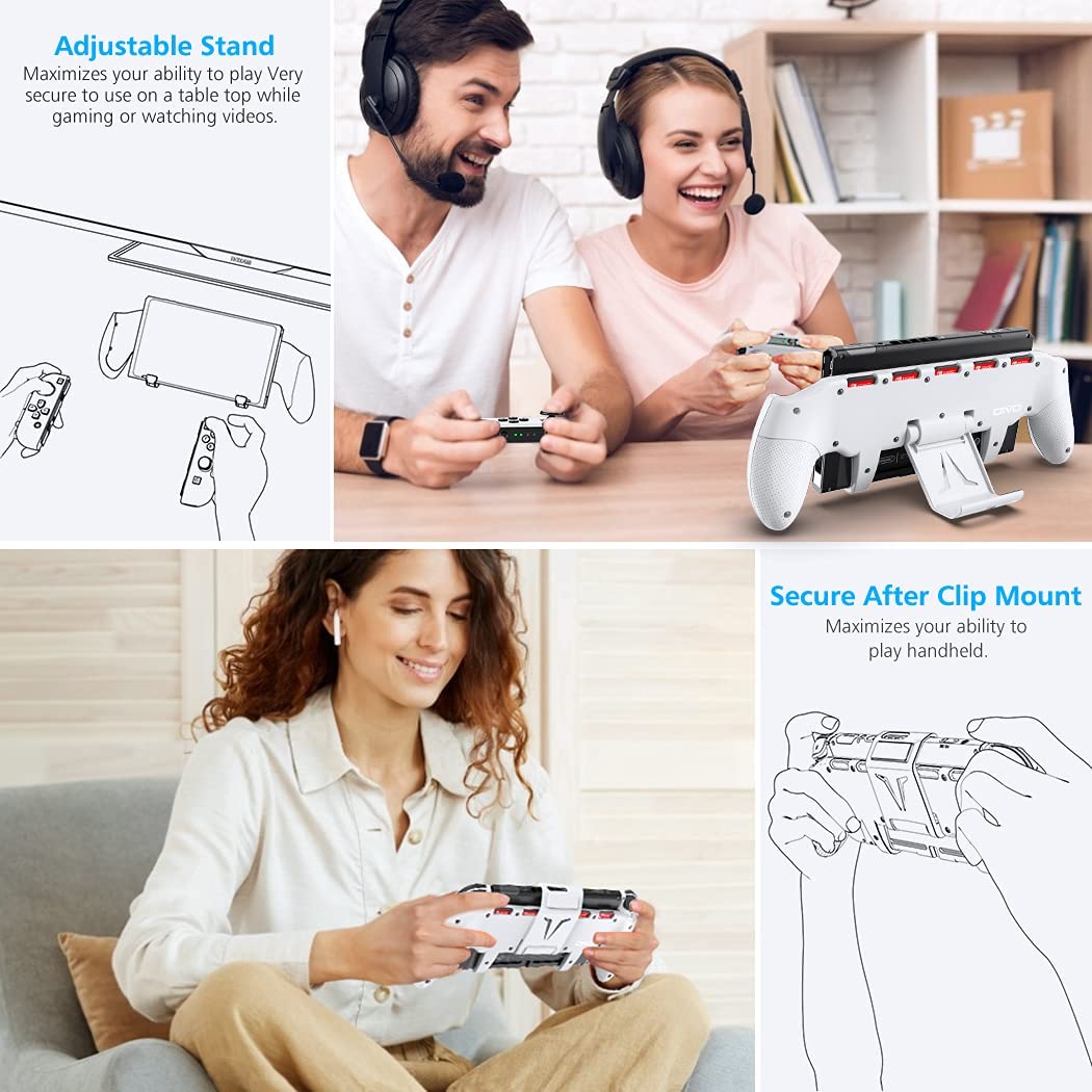 Switch OLED/Switch Grip with Upgraded Adjustable Stand  | OIVO