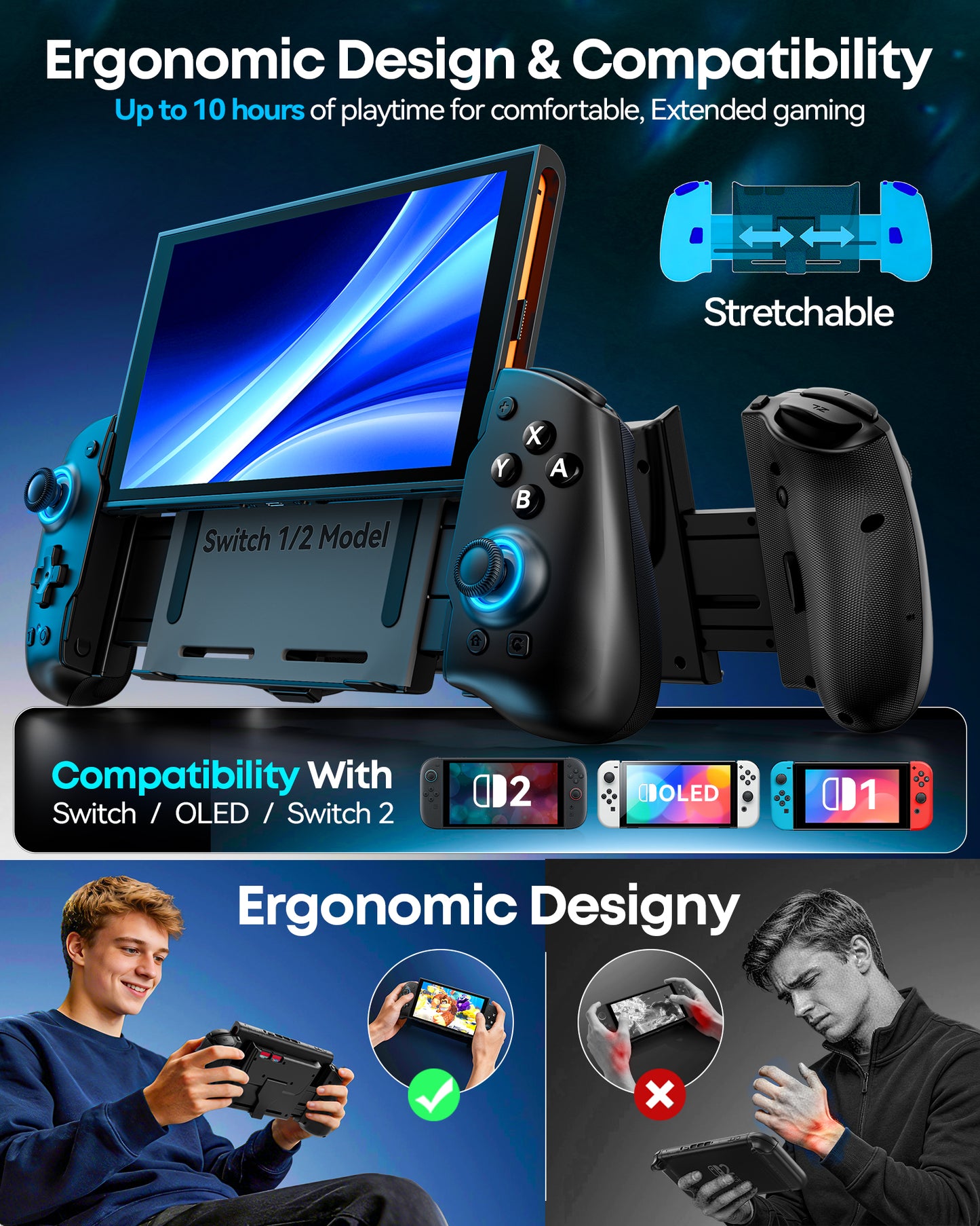 Switch 1/ 2 Controller for Original/ OLED/ Switch 2