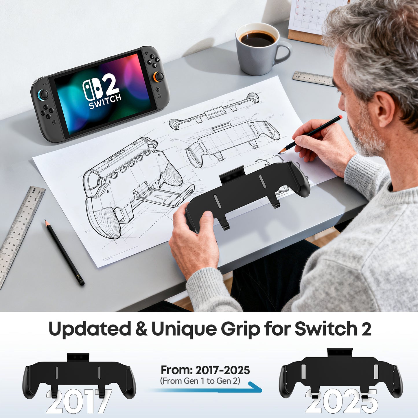 Grip Compatible with Nintendo Switch 2