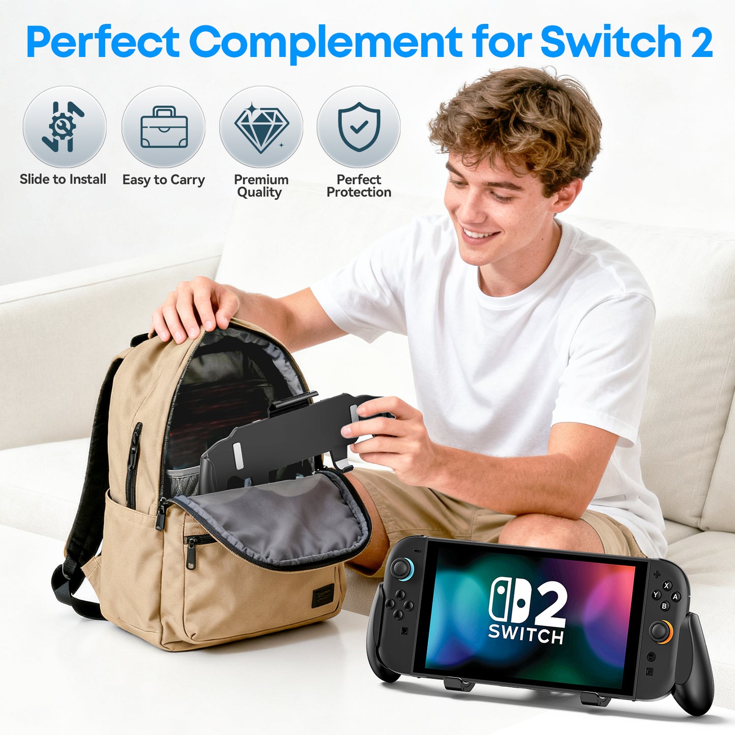 Grip Compatible with Nintendo Switch 2