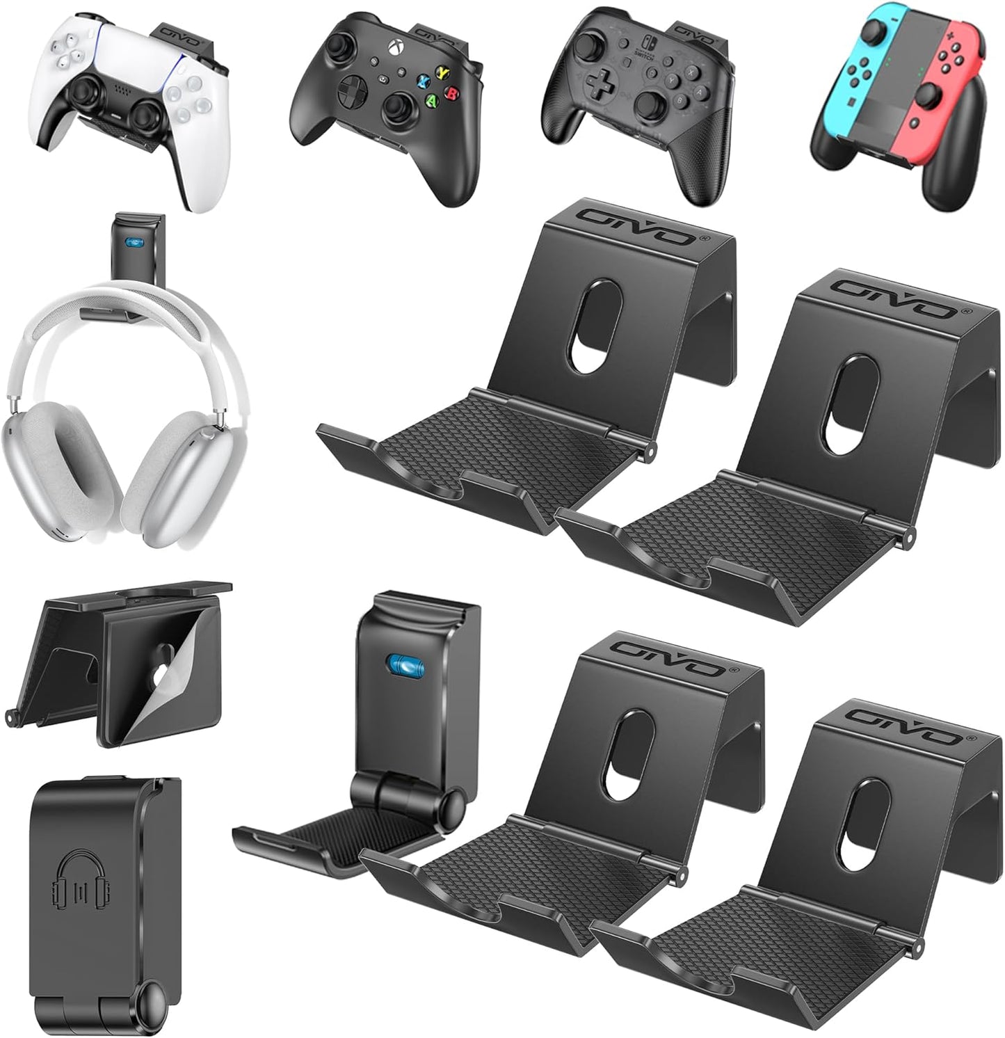 OIVO Controller & Headset Wall Mount Holder Stand