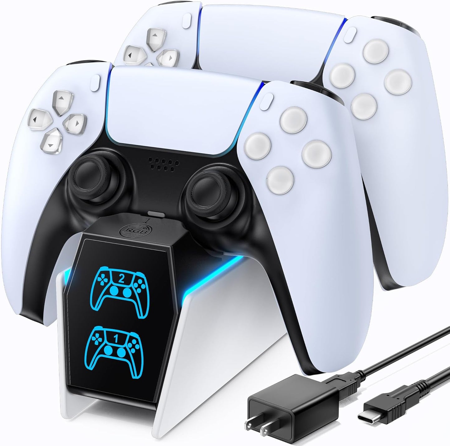 OIVO PS5 Controller Charger with Fast Charging AC Adapter