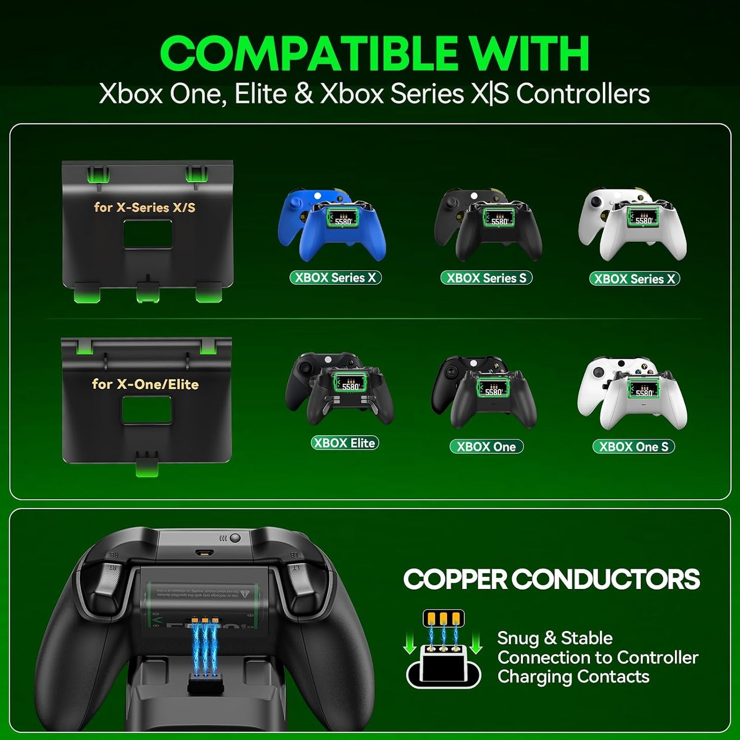 OlVO XSX Controller Charger for X/S/One/Elite