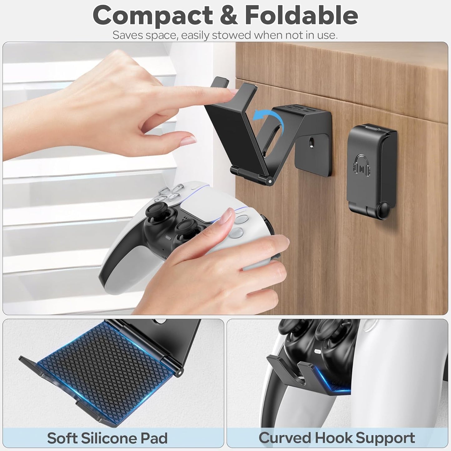 OIVO Controller & Headset Wall Mount Holder Stand