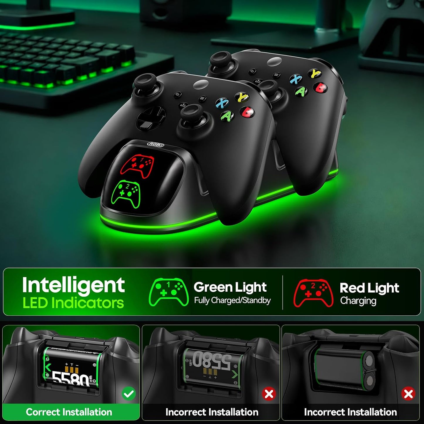 OlVO XSX Controller Charger for X/S/One/Elite