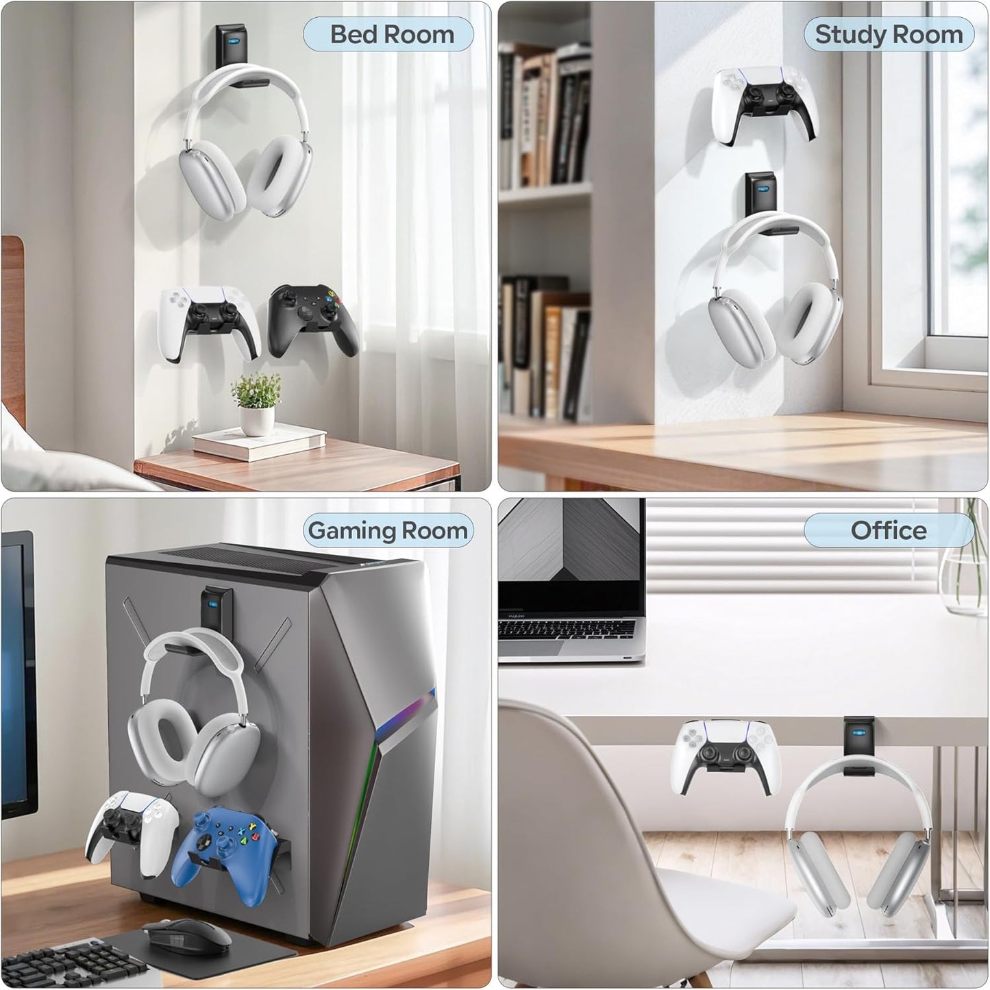 OIVO Controller & Headset Wall Mount Holder Stand