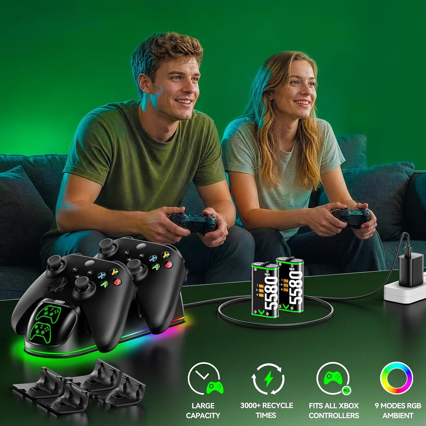 OlVO XSX Controller Charger for X/S/One/Elite