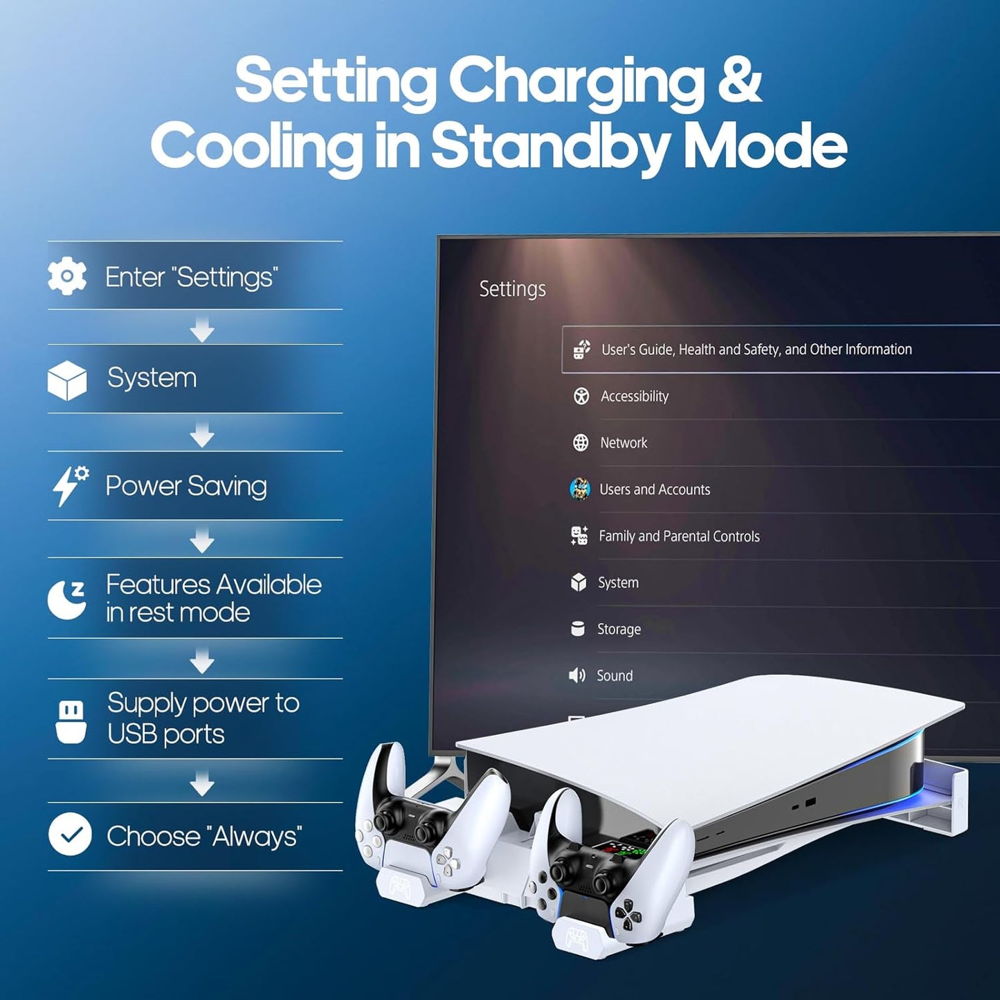 PS5/Slim/Pro Horizontal Stand