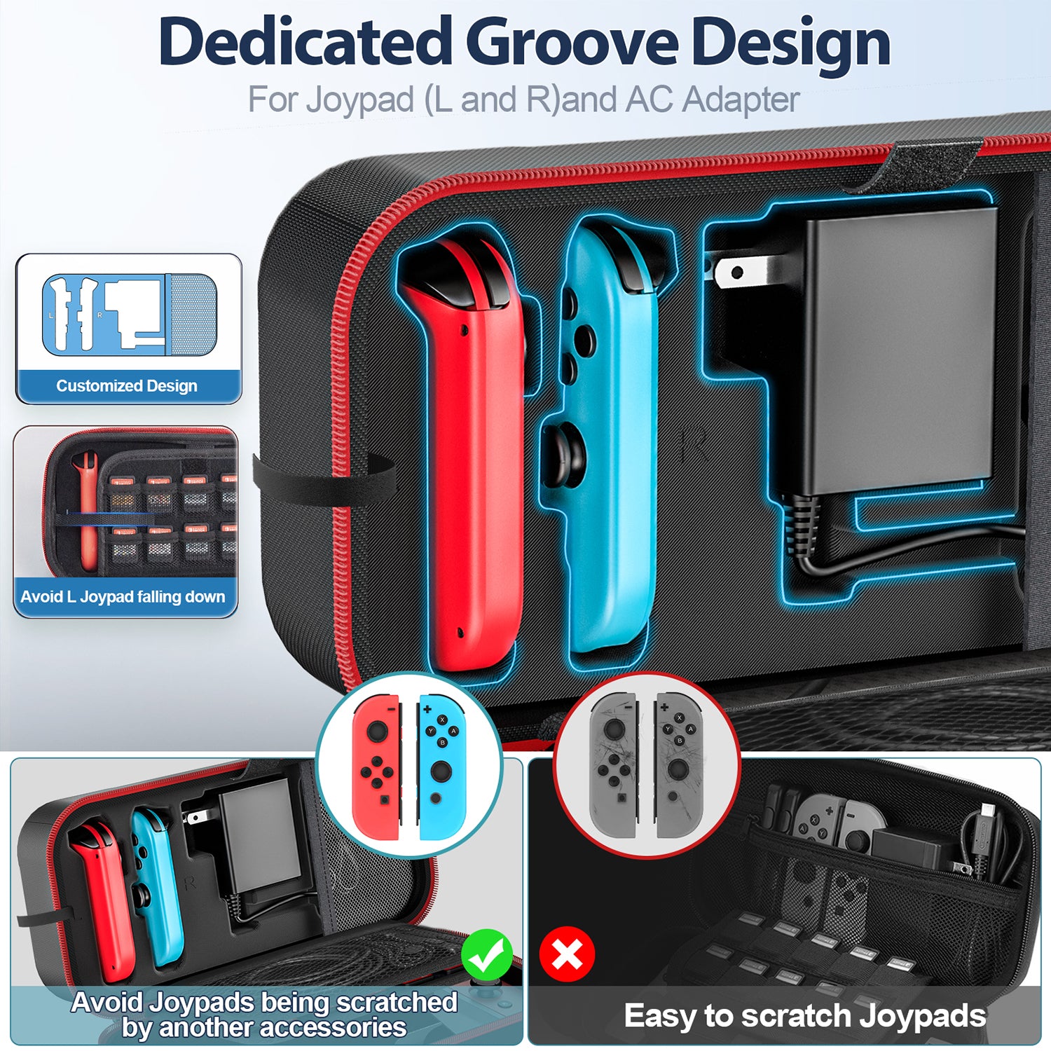 Switch OLED Carrying Case Compatible with Nintendo Switch/OLED Model ...