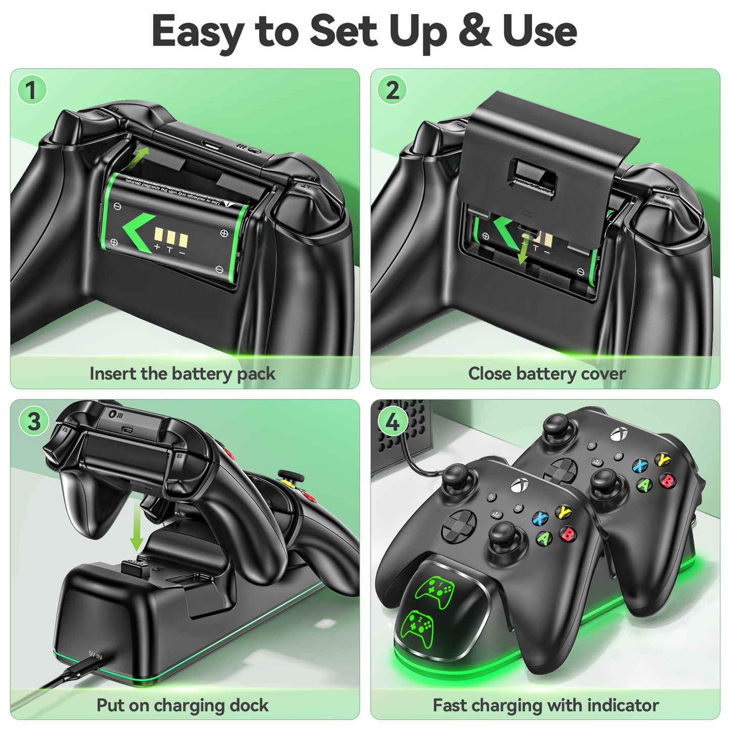 Controller Charger Station Compatible with Xbox Series/One-X/S/Elite
