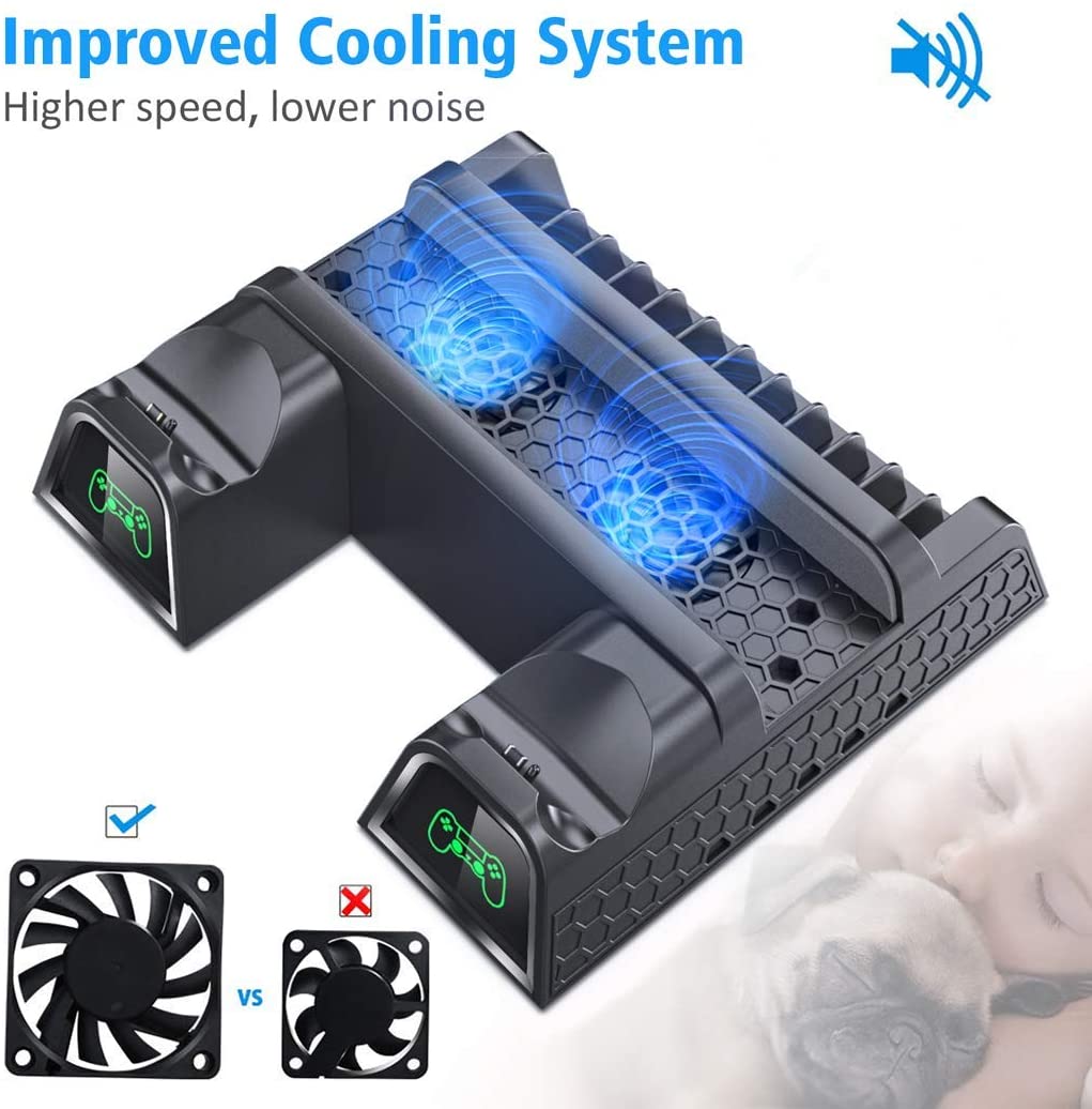 thumbnail image 2 of External USB Cooling Fan Stand For PS4 / PS4 Pro – 5 Fans With Turbo & Temp Control 2 of 3