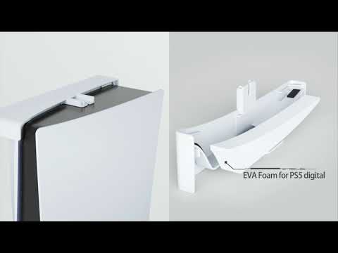 PS5 Side Horizonal Stand with Screw Fixing (White)